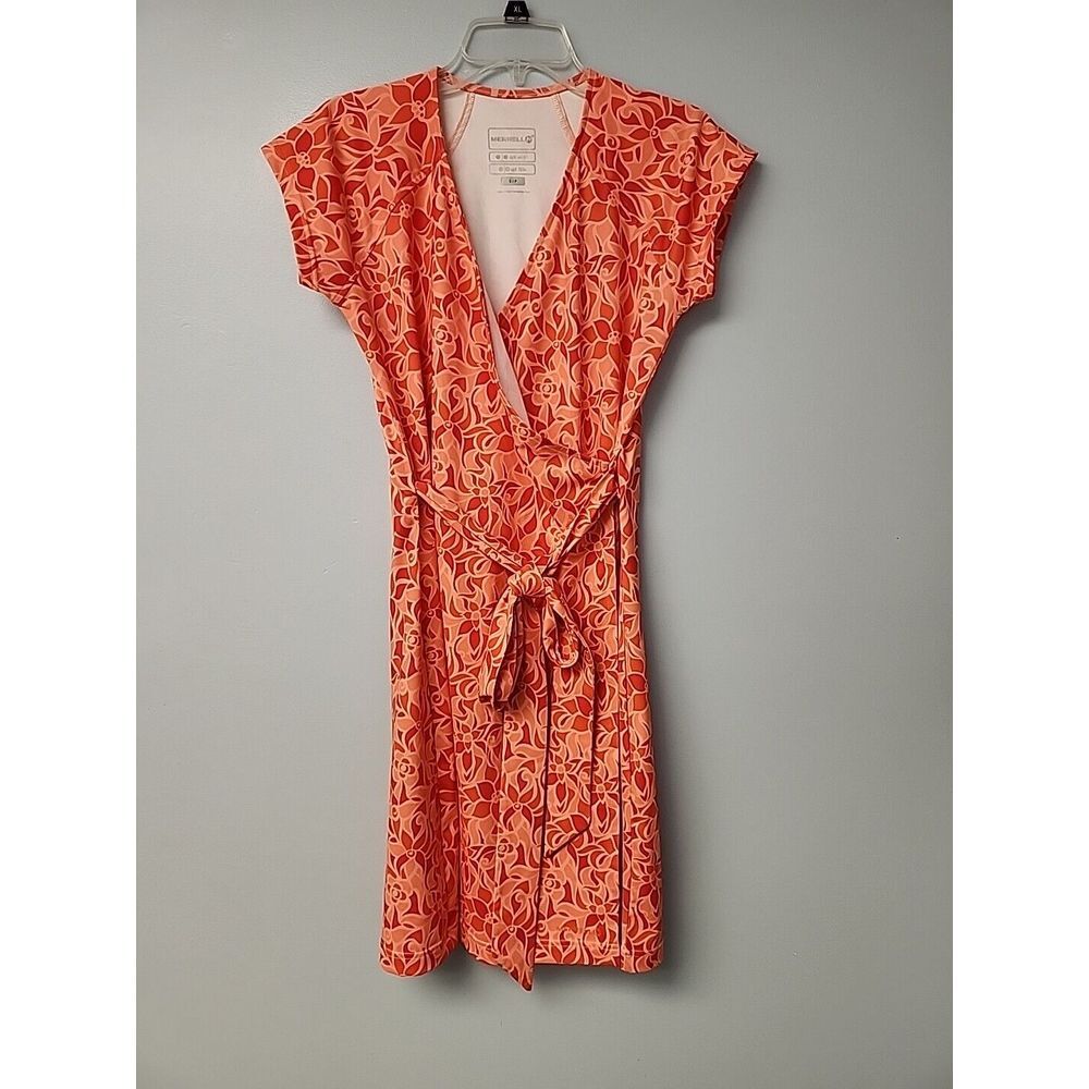 Merrell Womens S Peach Wrap Dress Opti Wick‎ UPF +50 Sun Protection Small